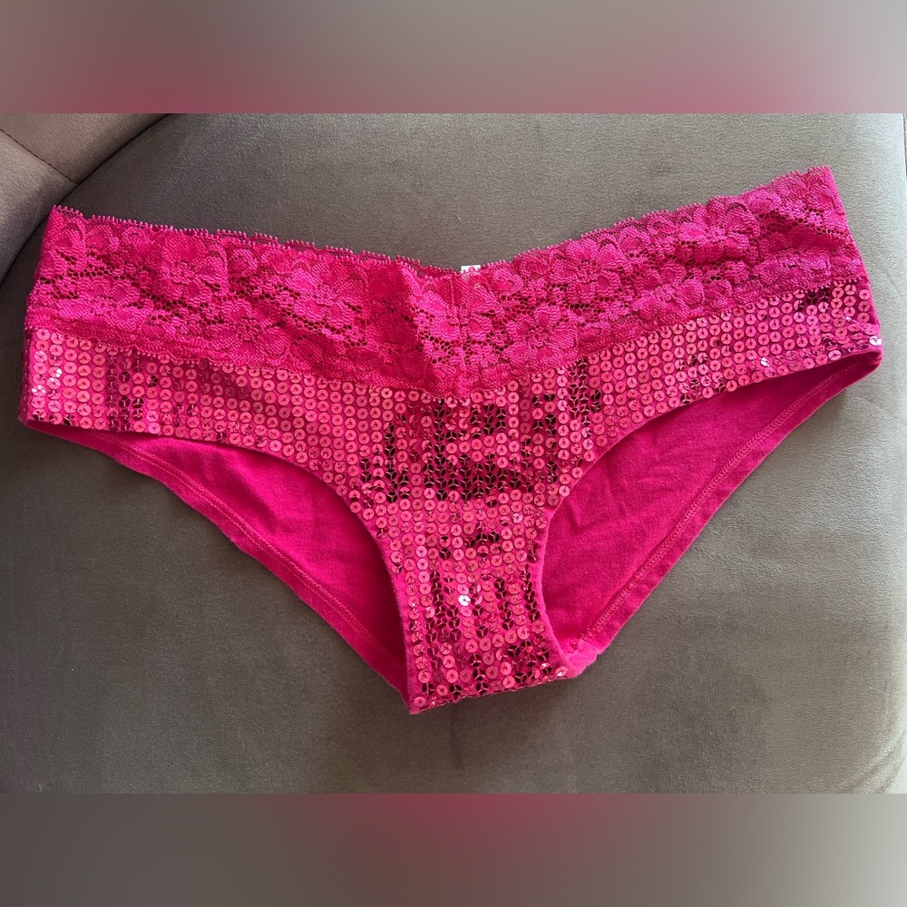 Never Worn VS Pink Sequin Lace Panties